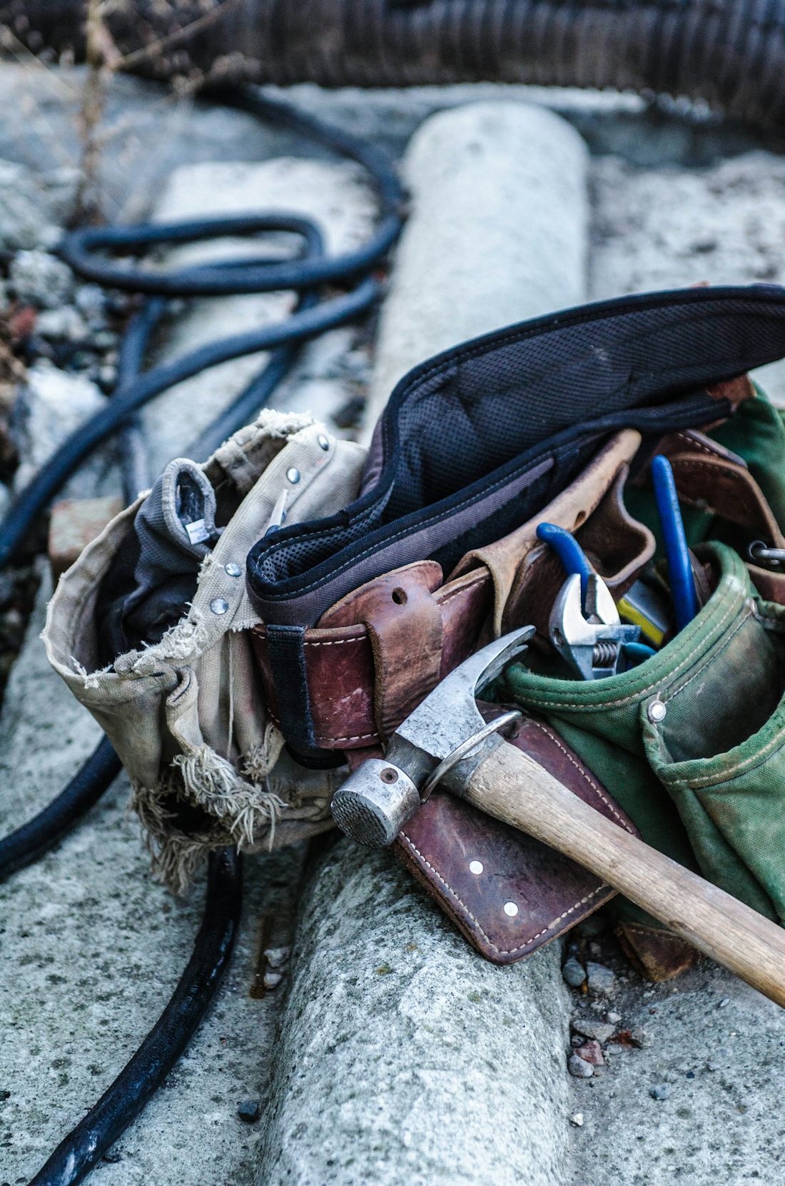Carpentry tools on a workbench
